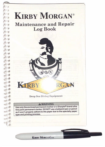 Kirby Morgan Maintenance & Repair Log Book & Pen