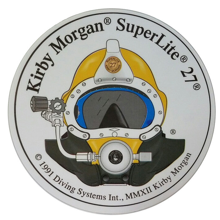 Kirby Morgan SL 27 Front View Circular Sticker