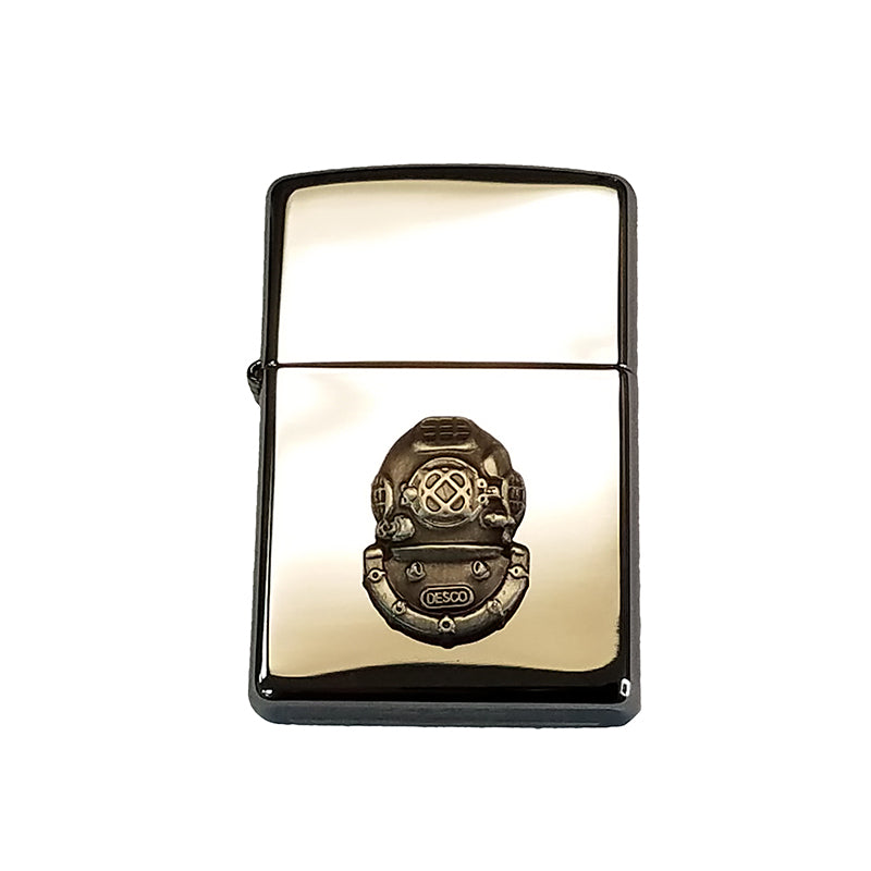 Zippo Lighter with Mark V Helmet Logo - Chrome